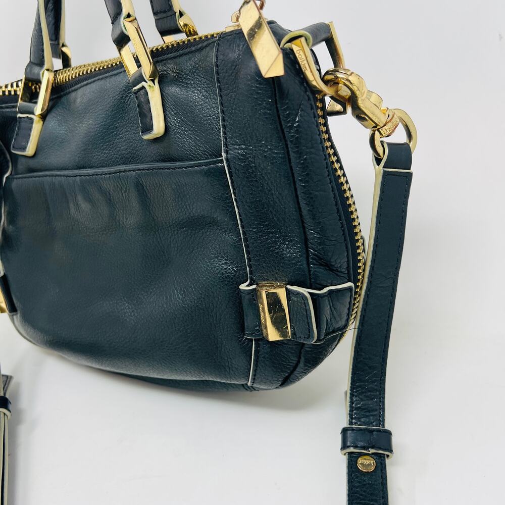 Botkier Pebble Leather Crossbody Bag Shoulder Black Gold Pink - Picture 5 of 8